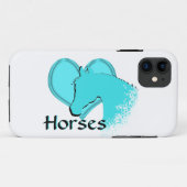 Horse III (aqua) Case-Mate iPhone Hülle (Rückseite (Horizontal))