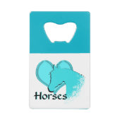 Horse III (aqua) Geldbeutel Flaschenöffner (Vorderseite)