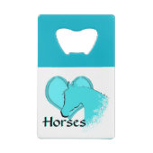 Horse III (aqua) Geldbeutel Flaschenöffner (Rückseite)