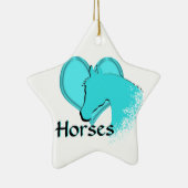 Horse III (aqua) Keramikornament (Rechts)