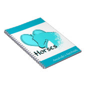 Horse III (aqua) Notizblock (Rechte Seite)