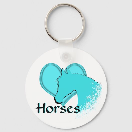Horse III (aqua) Schlüsselanhänger (Vorderseite)