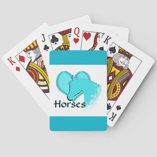 Horse III (aqua) Spielkarten (Rückseite)