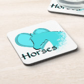 Horse III (aqua) Untersetzer (Linke Seite)