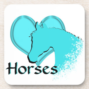 Horse III (aqua) Untersetzer