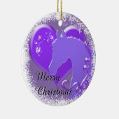 Horse III Urlaub (Lila Pferd/Herz) Keramikornament (Rechts)