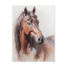 Horse Illustration Braunes Pferd Postkreuzung