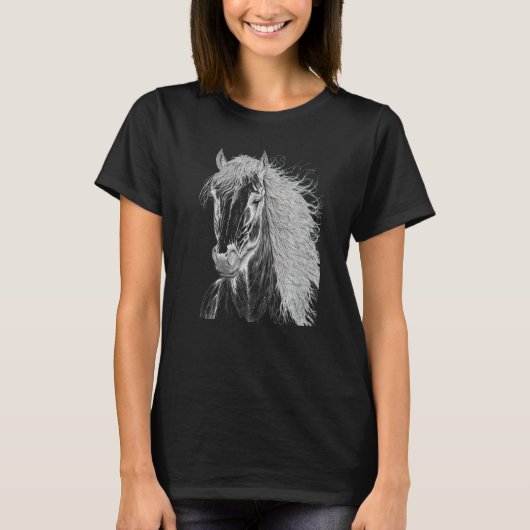 Horse illustration Gift for Horseback Riding Horse T-Shirt (Vorderseite)