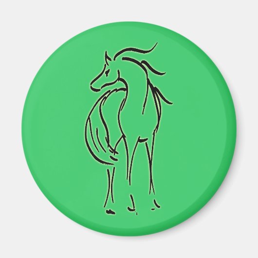 Horse Illustration Magnet (Vorne)