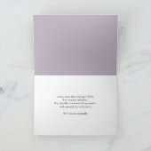 Horse in Lavender Field During Sunset Sympathy Karte (Innenseite)