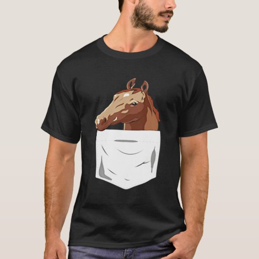 Horse in Pocket   Horse T-Shirt (Vorderseite)
