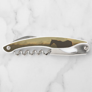Horse in Sunrise Wine Bottle Opener Kellnermesser