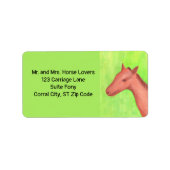 Horse in Watercolor, Custom Address Labels Adressaufkleber (Vorne)