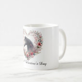 Horse in Wildflower Heart – Valentine’s Day Mug Kaffeetasse (VorderseiteRechts)