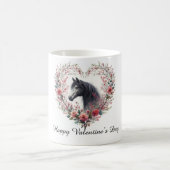 Horse in Wildflower Heart – Valentine’s Day Mug Kaffeetasse (Mittel)