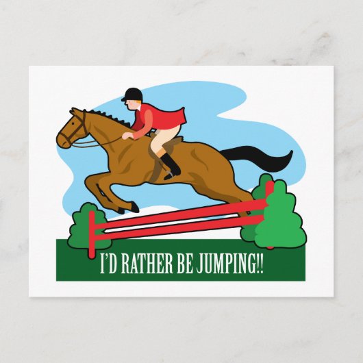 Horse Jump Postkarte (Vorderseite)