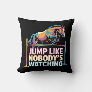 Horse Jump - springen, als würde niemand zusehen Kissen