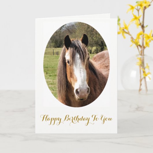 HORSE KARTE (Gelbe Blume)