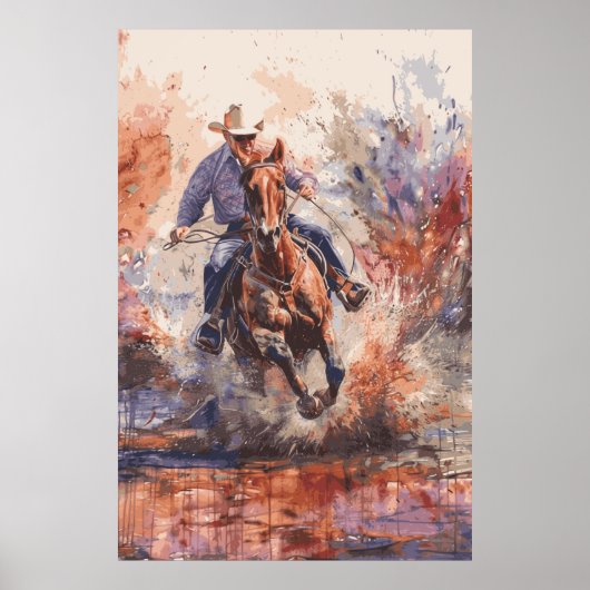 Horse Lover Cowboy Western Art Poster (Vorne)