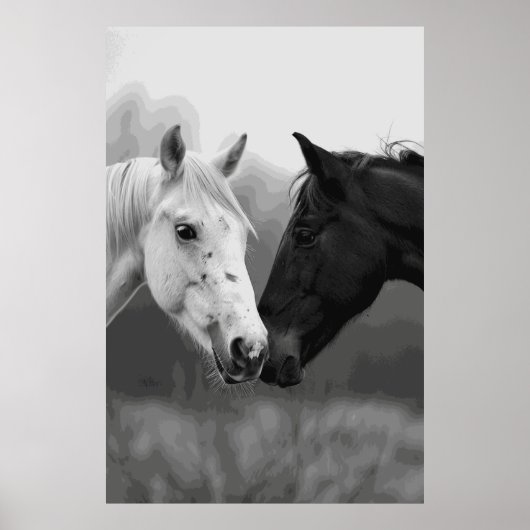 Horse Lover Friends Fotografierendes Poster (Vorne)
