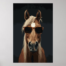 Horse Lover Funny Selfie Fotografy Art Poster