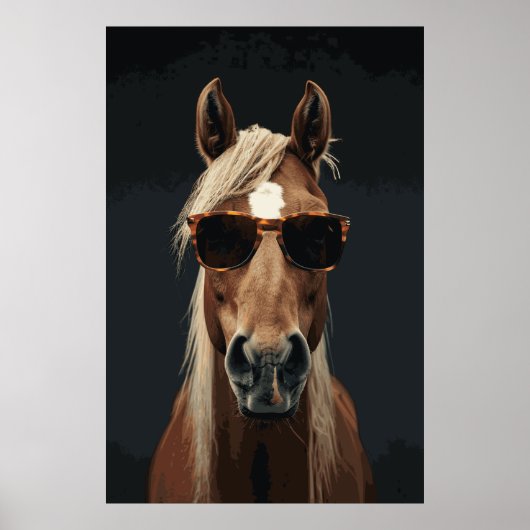 Horse Lover Funny Selfie Fotografy Art Poster (Vorne)