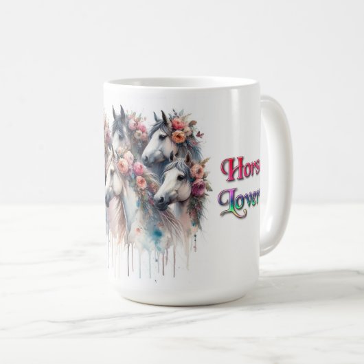 Horse Lover Horse Mom Equestrian Mug Kaffeetasse (VorderseiteRechts)
