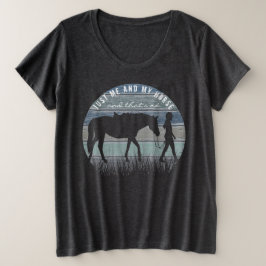 HORSE LOVER - Ich und mein Pferd Große Größe T-Shirt