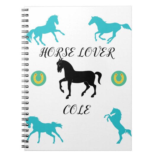 Horse Lover Spiral Notebook. Notizblock (Vorderseite)