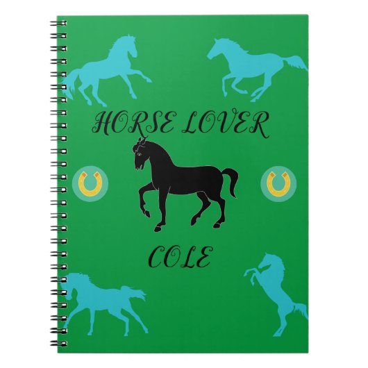 Horse Lover Spiral Notebook. Notizbuch Notizblock (Vorderseite)