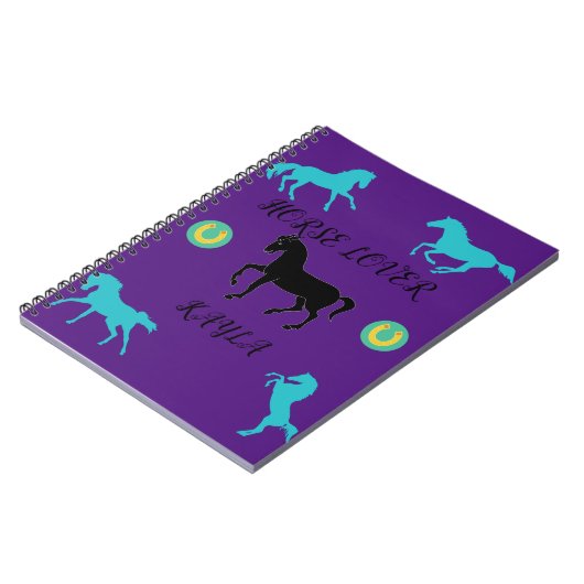 Horse Lover Spiral Notebook. Notizbuch Notizblock (Linke Seite)