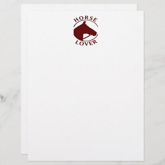 HORSE LOVER STATIONERY (Vorne/Hinten)