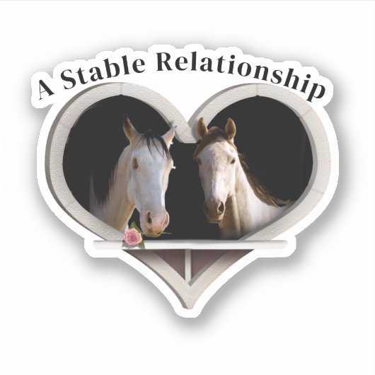 Horse Lovers Valentine's Day Aufkleber (Vorderseite)