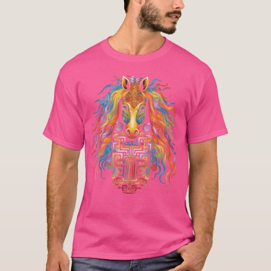 Horse Mandala Animal Colorful boy T-Shirt (Vorderseite)