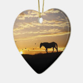 Horse Memorial Heart Ornament (Links)