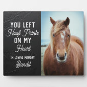 Horse Memorial Keepsake Equestrian Custom Photo Fotoplatte (Vorderseite)