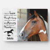Horse Memorial Remembrance Keepsake Fotoplatte (Vorderseite)