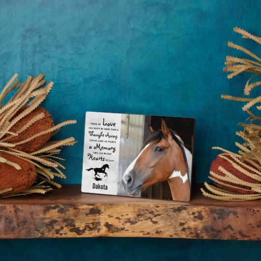 Horse Memorial Remembrance Keepsake Fotoplatte (Seite)