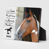 Horse Memorial Remembrance Keepsake Fotoplatte (Seite)