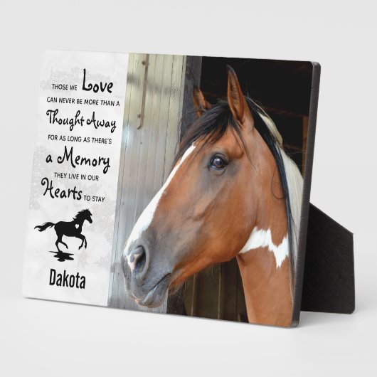 Horse Memorial Remembrance Keepsake Fotoplatte (Seite)