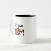 Horse Mom Zweifarbige Tasse (Vorderseite Links)