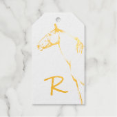 Horse Monogram Geschenkanhänger (Vorderseite)