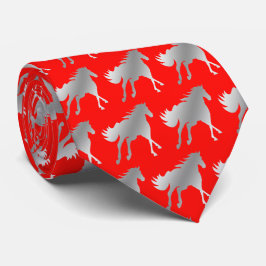Horse Mustang Team Mascot Football Necktie Krawatte