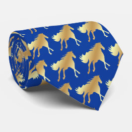 Horse Mustang Team Mascot Football Necktie Krawatte