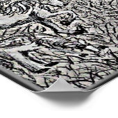 Horse Myth Black & White Print, Poster (Ecke)