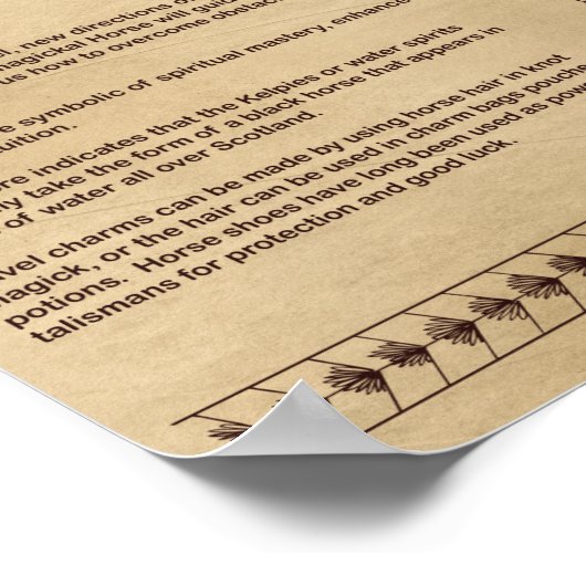 HORSE MYTHOLOGY POSTER (Ecke)