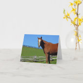 Horse Note Card Karte (Gelbe Blume)