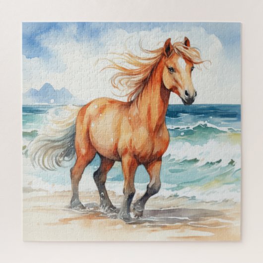 Horse on Beach Puzzle (Vertikal)
