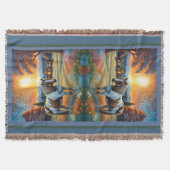 Horse on Farm Wildflower Meadow Decke (Vorderseite)