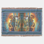 Horse on Farm Wildflower Meadow Decke (Vorderseite)